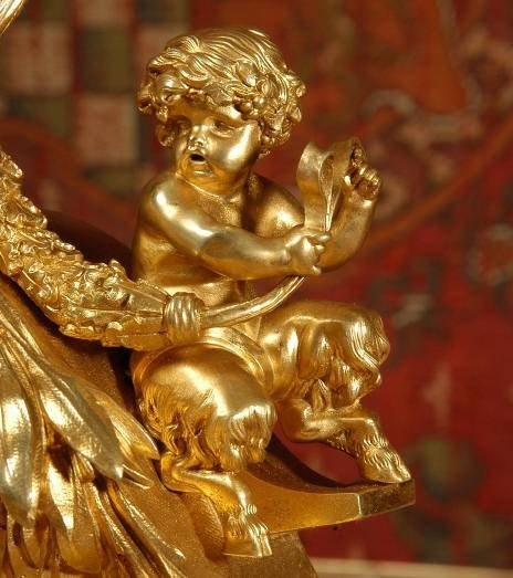 fig 3. Early Ormolu Boudoir Clock by Leroy A Paris.
